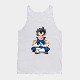 Vegeta Meditation Inner peace fan art Tank Top